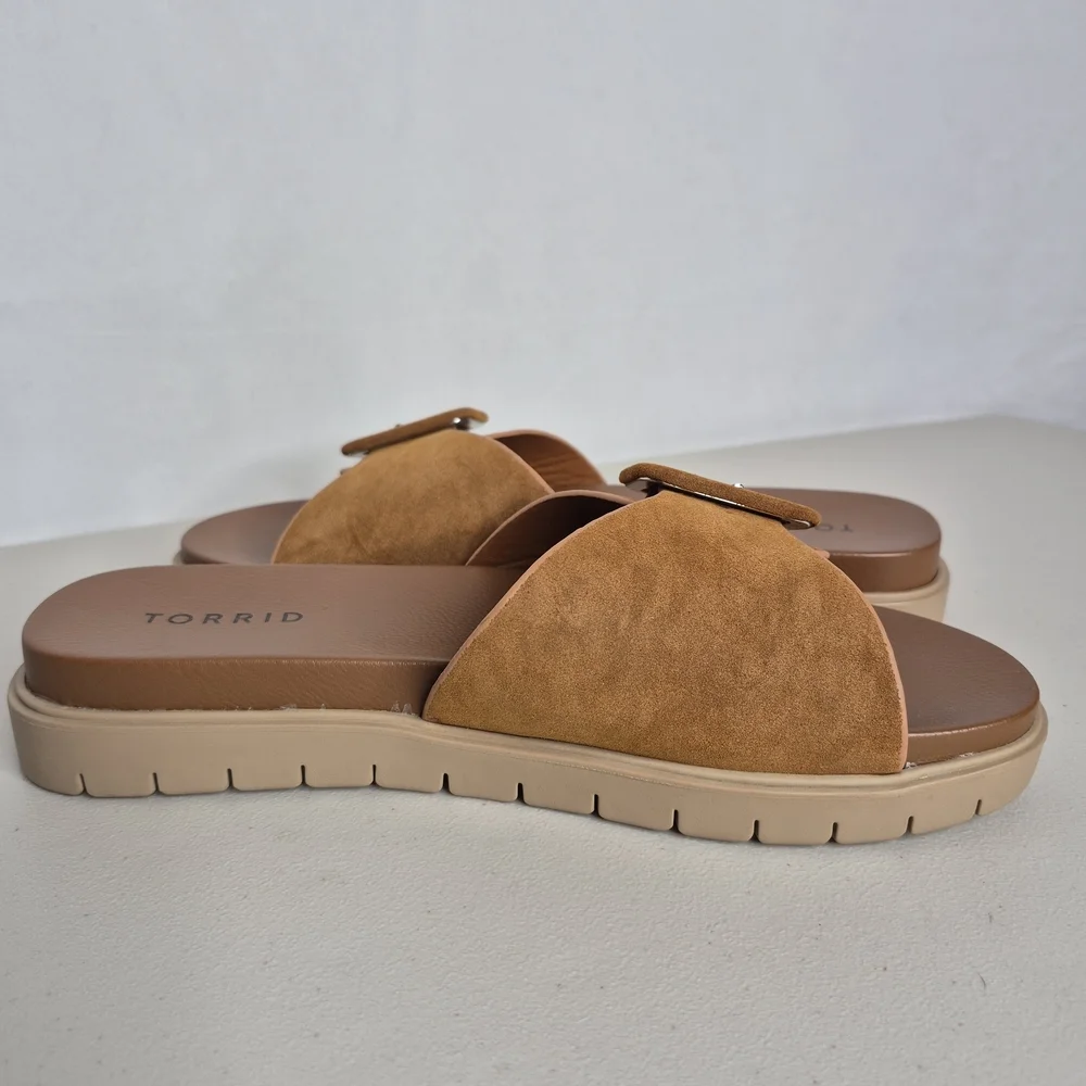 Torrid Buckle Slide Sandals - Size 8WW